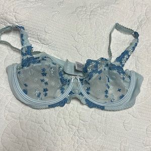 Lovable Bridal Blue Lace Balconet Bra